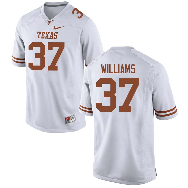 Men #37 Michael Williams Texas Longhorns College Football Jerseys Sale-White